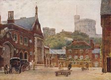 The Round Tower and the South-Western Railway Station c1900. Artist: William Biscombe Gardner