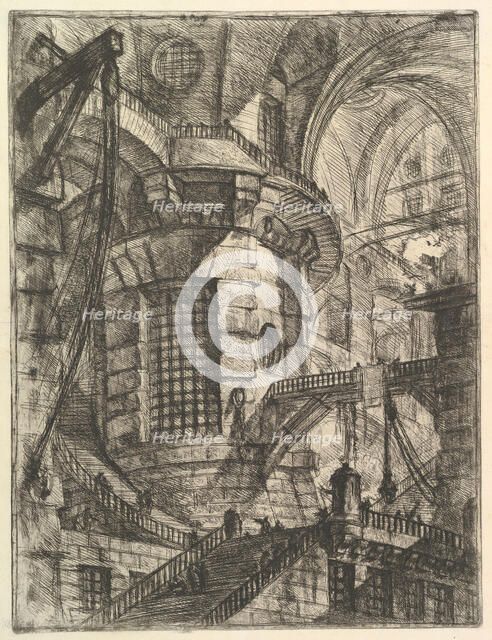 The Round Tower, from 'Carceri d'invenzione' (Imaginary Prisons), ca. 1749-50. Creator: Giovanni Battista Piranesi.
