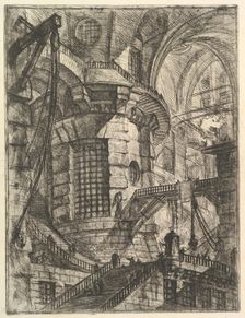 The Round Tower, from Carceri d'invenzione (Imaginary Prisons), ca. 1749-50. Creator: Giovanni Battista Piranesi