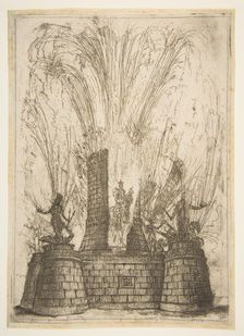 The Round Tower Ruptured to Reveal the Statue of the King of the Romans, 1637. Creator: Claude Lorrain