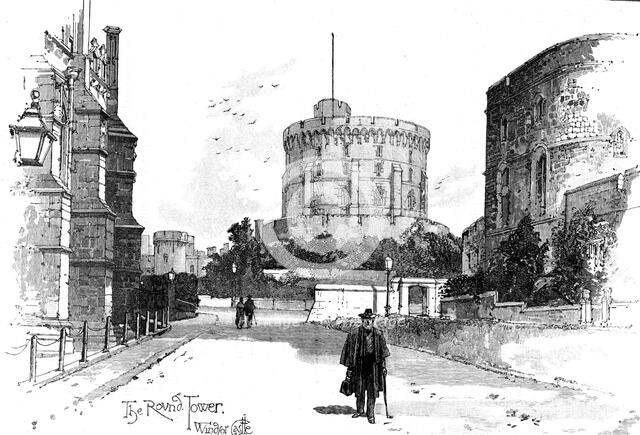 The Round Tower, Windsor Castle, Berkshire, 1900. Artist: Unknown