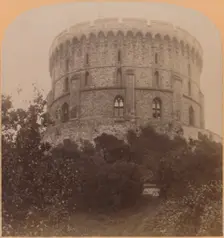 The round Tower, Windsor, England - the Castle-prison from Edward III, to Charles II 1900. Creator: Underwood & Underwood