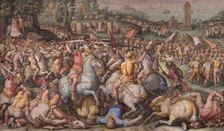The rout of the Pisans at Torre San Vincenzo, 1568-1571. Artist: Vasari, Giorgio (1511-1574)