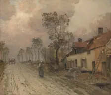 The Route Nationale at Samer. Creator: Jean-Charles Cazin