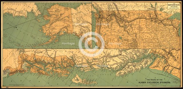The route of the Alaska excursion steamers, 1891. Creator: Charles Sumner Fee.