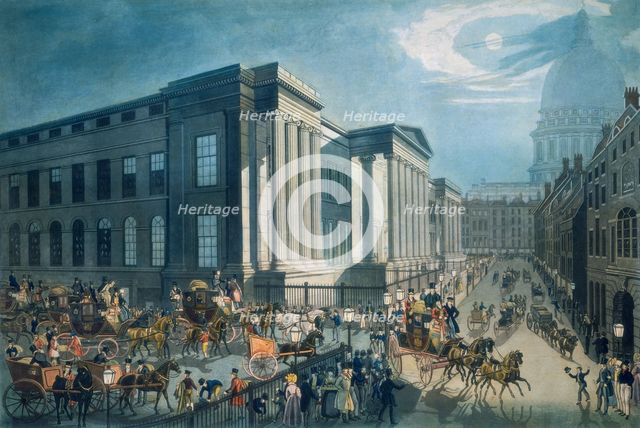 The Royal Mail starting from the General Post Office, St Martin's le Grand, London, 19th century. Creator: R Reeves.