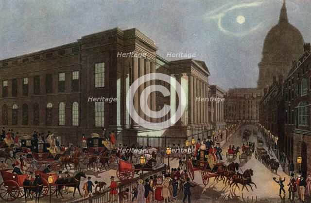 'The Royal Mails starting from the General Post Office, London', 1830 (1927).Artist: R Reeves