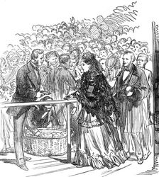 The Royal Marriage: distribution of bride-cake in Edinburgh, 1874. Creator: Unknown