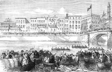 The Royal Marriage in Italy: regatta on the Arno, at Florence, 1868. Creator: Unknown