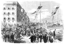 The Royal Marriage in Italy: the Crown Prince and Princess..., Ponte Santa Trinità, Florence, 1868. Creator: Unknown