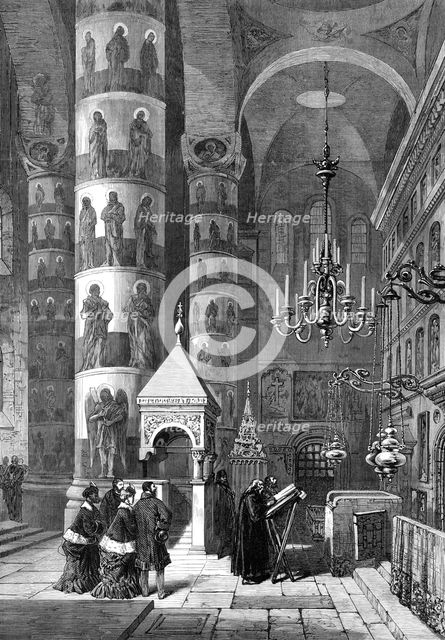 The Royal Marriage in Russia: the Church of the Assumption, Moscow..., 1874. Creator: Unknown.
