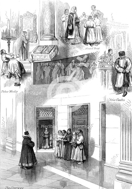 The Royal Marriage in Russia: sketches in St. Isaac's Church, St. Petersburg..., 1874. Creator: Unknown.