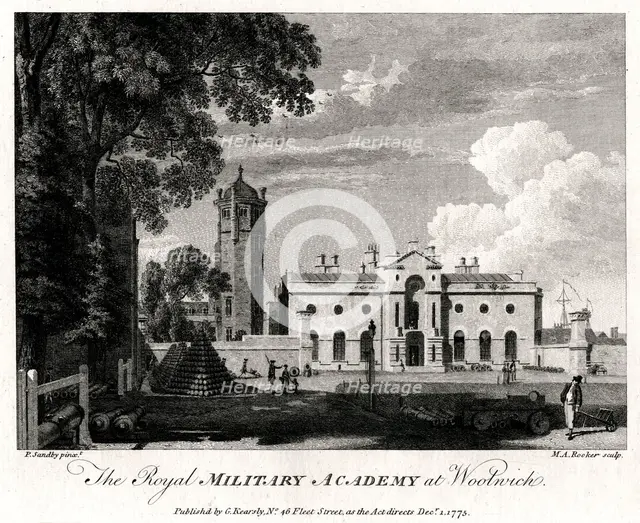 'The Royal Military Academy at Woolwich', London, 1775. Artist: Michael Angelo Rooker
