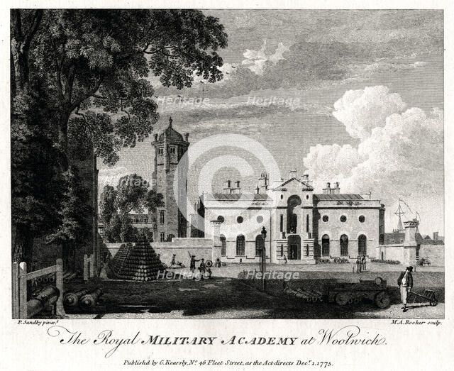 'The Royal Military Academy at Woolwich', London, 1775. Artist: Michael Angelo Rooker
