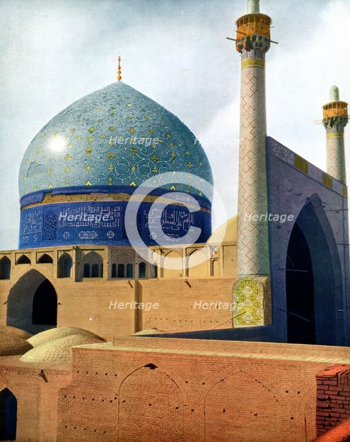 'The Royal Mosque at Isfahan', 1931.Artist: Pascal Coste