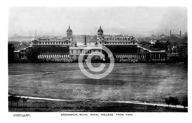 The Royal Naval College at Greenwich, London, early 20th century.Artist: Manning & Son