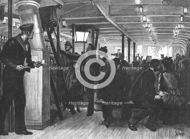 ''The Royal Navy Artillery Volunteers - An Entertainment on Board HMS "Frolic"', 1891. Creator: Unknown.