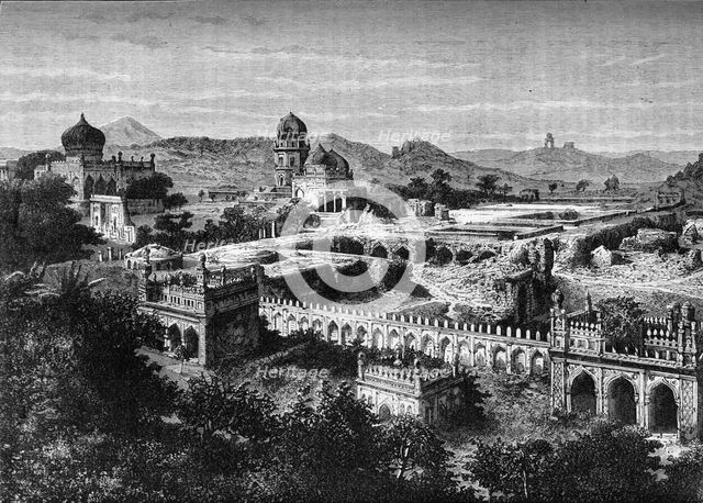 'The Royal Necropolis at Golconda, Hyderabad (Decan)', c1891. Creator: James Grant.