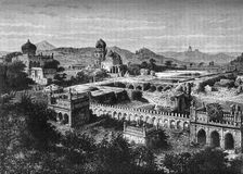 The Royal Necropolis at Golconda, Hyderabad (Decan) c1891. Creator: James Grant