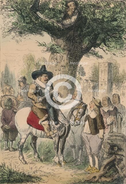 The Royal Oak, the Penderell Family have no idea where Charles is!!!, 1850. Artist: John Leech