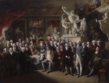 The Royal Academicians in General Assembly, 1795. Creator: Henry Singleton