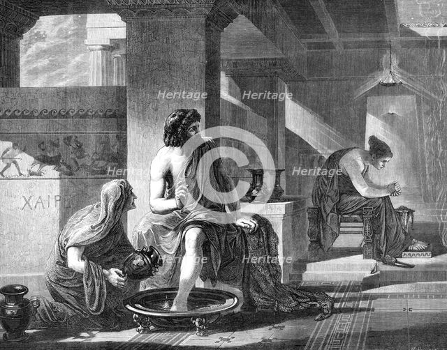 The Royal Academy Gold Medal Picture: "Ulysses and the Nurse", by F. Trevelyan Goodall, 1870. Creator: William Hollidge.