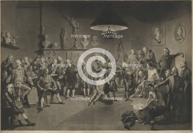The Royal Academy of Arts, 1773. Creator: Richard Earlom.