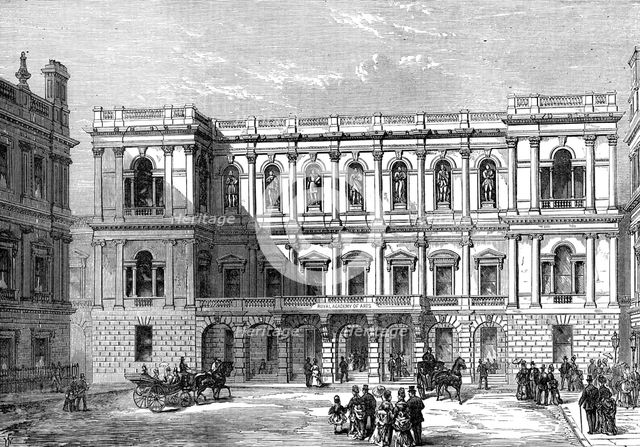 The Royal Academy of Arts, Burlington House, 1874. Creator: Unknown.