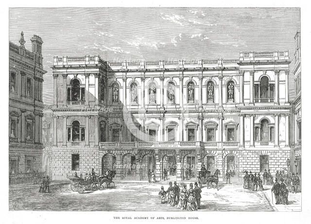 The Royal Academy of Arts, Burlington House; probably from The Illustrated London News, [July 1869]. Creator: Unknown.
