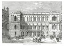 The Royal Academy of Arts, Burlington House; probably from The Illustrated London News, [July 1869]. Creator: Unknown