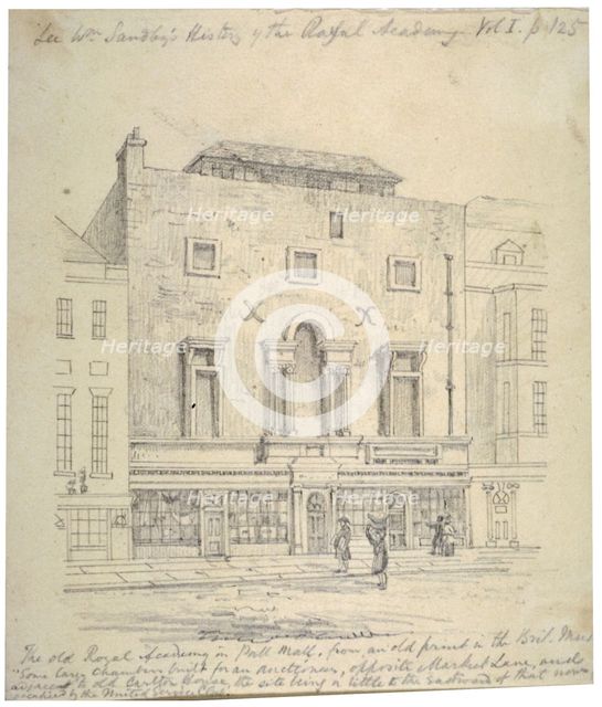 The Royal Academy of Arts, Pall Mall, Westminster, London, c1770. Artist: Anon