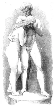 The Royal Academy Prize Sculpture: "Adam and Eve", by George Slater, 1862. Creator: Unknown