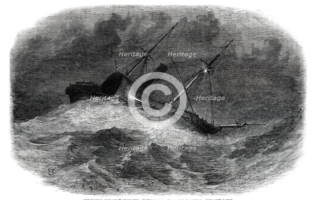 The "Royal Adelaide", Steam-Ship, on her Passage from Cork to London, 1850. Creator: Unknown.