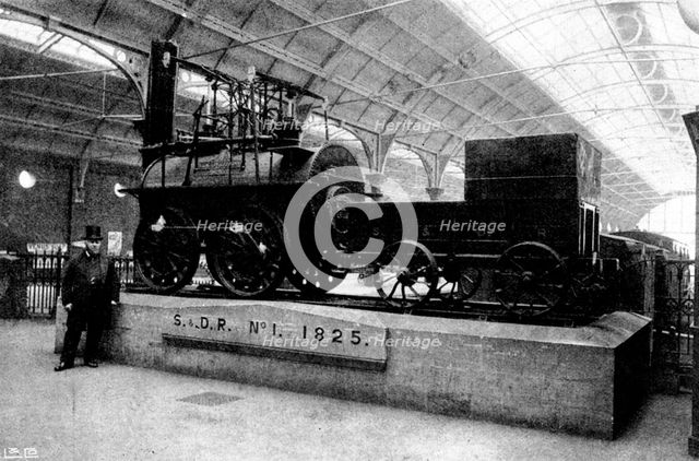 The Royal Agricultural Society at Darlington: first engine used on the Darlington Railway, 1895. Creator: Unknown.