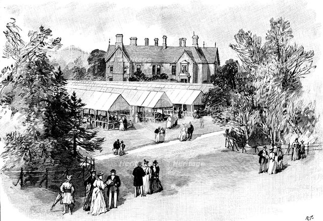 The Royal Agricultural Society at Darlington: Hummersknott, residence of Mr. Arthur Pease..., 1895. Creator: R. Taylor.