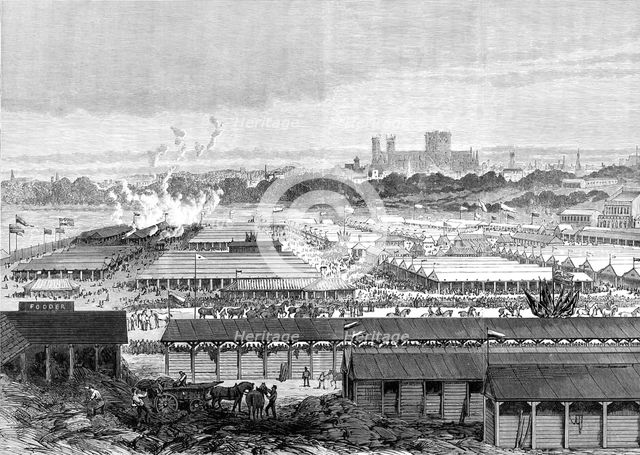 The Royal Agricultural Society at York: general view of the show-yard, 1883. Creator: Unknown.