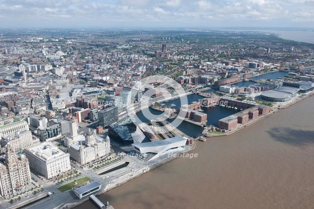 The Royal Albert Dock and environs, looking south east, Liverpool, 2015. Creator: Historic England.