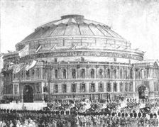 The Royal Albert Hall, 1871: Opened by Queen Victoria, March 29 (1901). Creator: Unknown