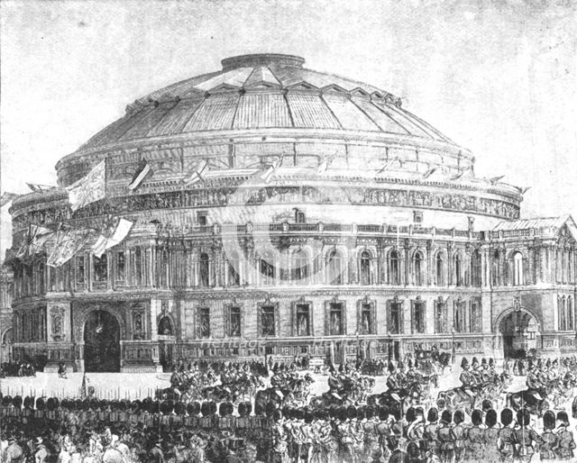 'The Royal Albert Hall, 1871: Opened by Queen Victoria, March 29', (1901).  Creator: Unknown.
