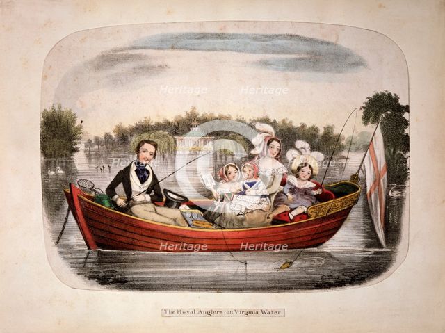 'The Royal Anglers on Virginia Water', (c1850?). Creator: Unknown.