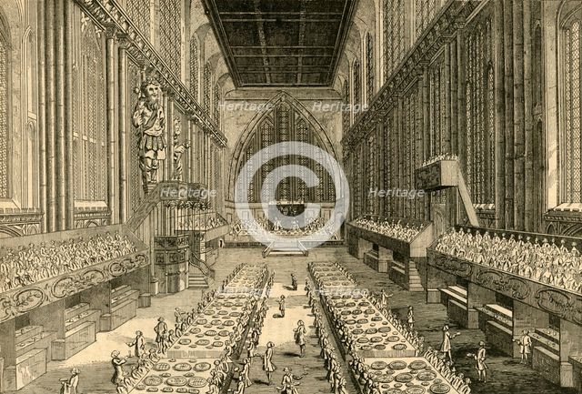 'The Royal Banquet in Guildhall, 1761', (1897). Creator: Unknown.