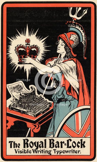 The Royal Bar-Lock typewriter, 1900s. Artist: Unknown