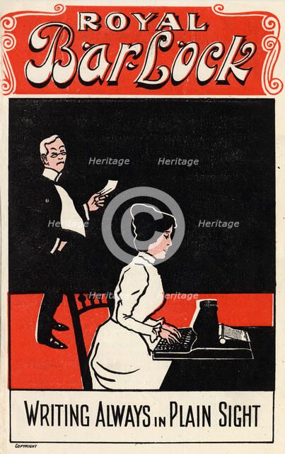 The Royal Bar-Lock typewriter, 19th century. Artist: Unknown