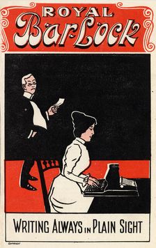 The Royal Bar-Lock typewriter, 19th century