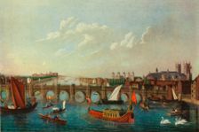 The Royal Barge on the River Thames, London, c1751, (1947). Creator: School of Samuel Scott