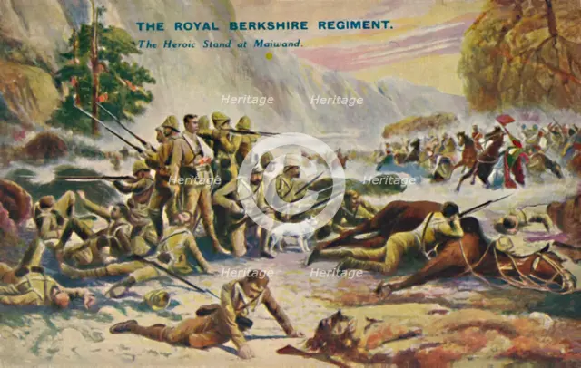 'The Royal Berkshire Regiment. The Heroic Stand at Maiwand', 1880, (1939). Artist: Unknown.