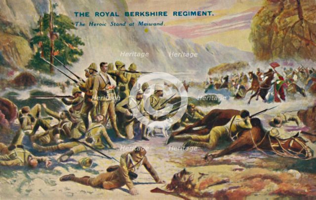 'The Royal Berkshire Regiment. The Heroic Stand at Maiwand', 1880, (1939). Artist: Unknown.