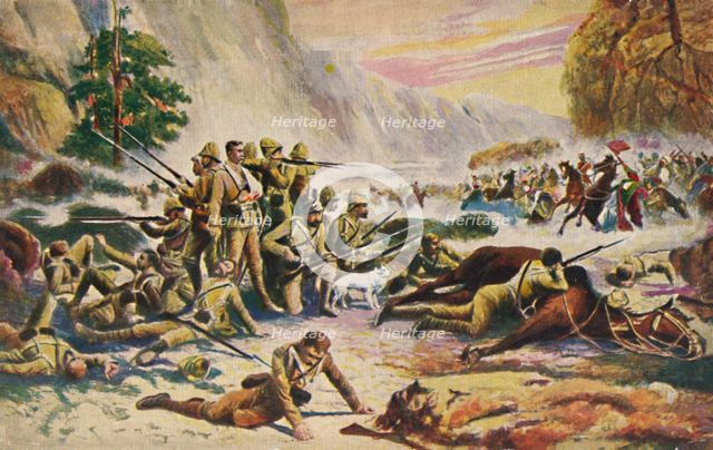'The Royal Berkshire Regiment. The Heroic Stand at Maiwand', 1880, (1939). Artist: Unknown.