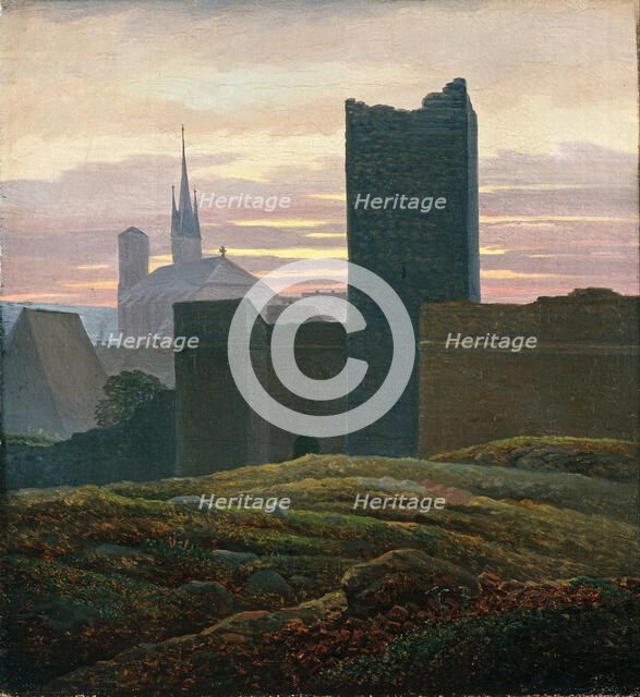 The royal castle of Cheb. Artist: Carus, Carl Gustav (1789-1869)