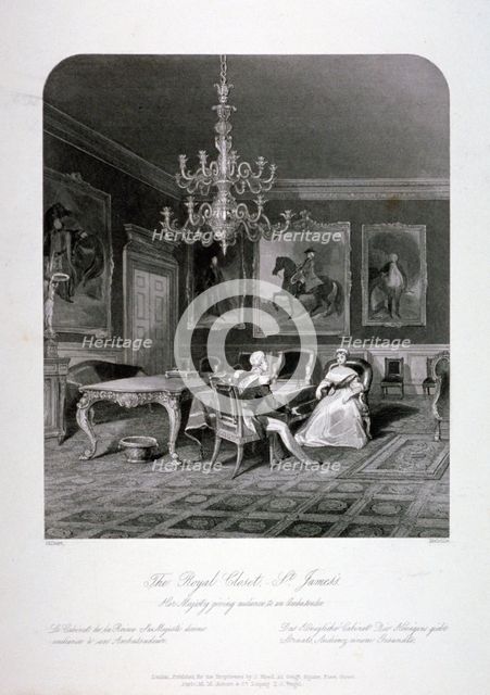 The Royal Closet in St James's Palace, Westminster, London, c1840. Artist: Harden Sidney Melville       